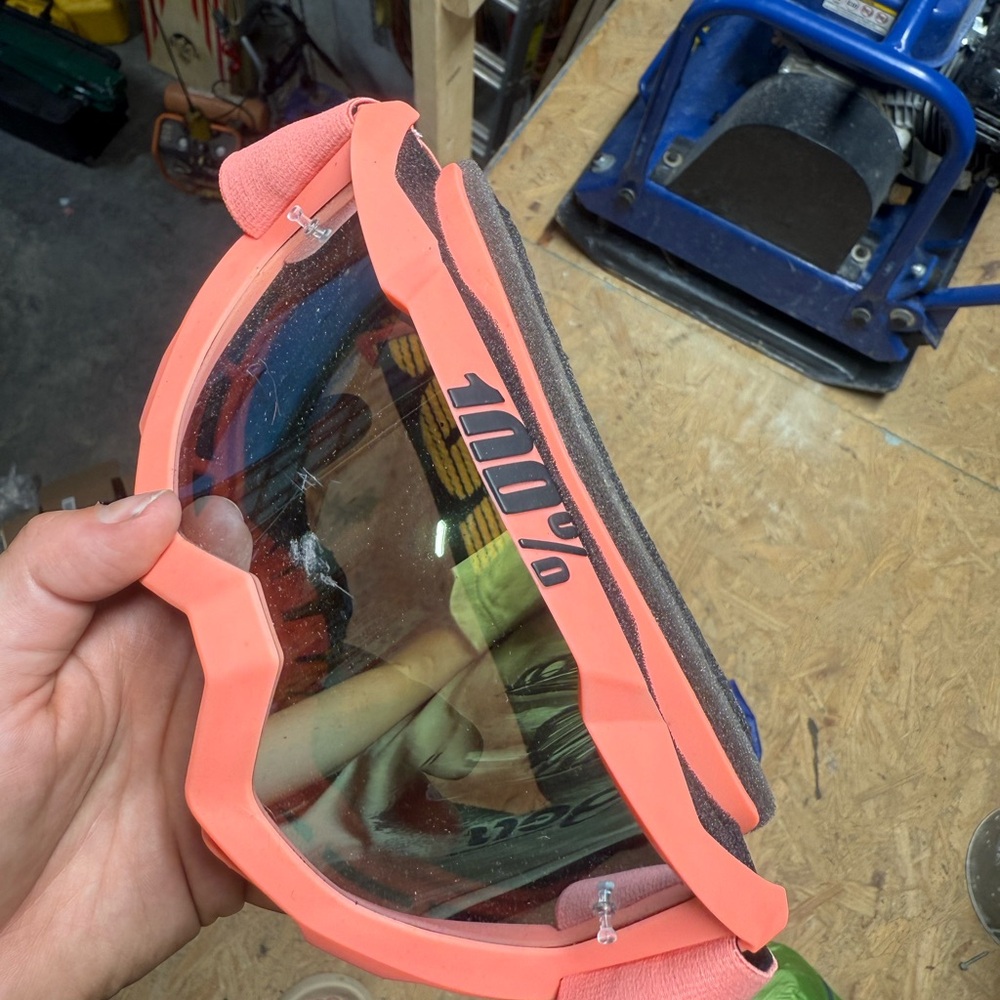 100% Pure Coral and Gray Goggles